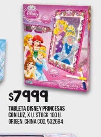 Coto Tableta Disney Princesas Con luz oferta