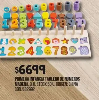 Coto Primera Infancia Tablero de Números Madera oferta