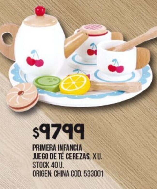 Coto Juego de Té Cerezas Primera infancia oferta