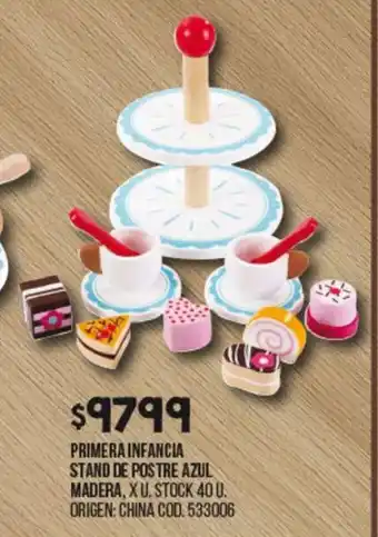 Coto Primera Infancia Stand de Postre Azul Madera oferta
