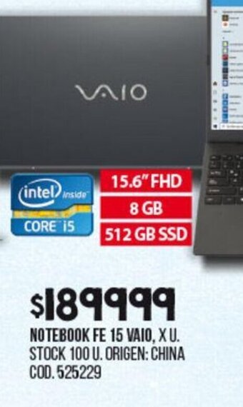 Coto Notebook FE 15 VAIO oferta