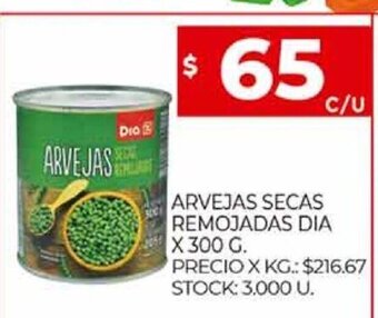 Supermercados DIA Arvejas Secas Remojadas Dia oferta