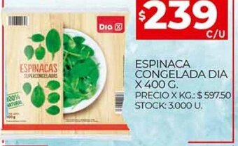 Supermercados DIA Espinaca Congelada Dia oferta