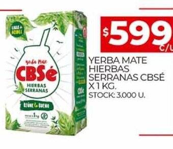 Supermercados DIA Yerba Mate Hierbas Serranas CBSÉ oferta