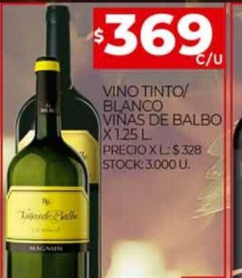 Supermercados DIA Vino tinto/Blanco Vinas de Balbo oferta