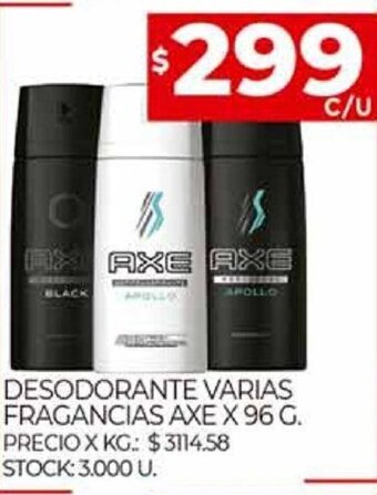 Supermercados DIA Desodorante Varias Fragancias Axe oferta