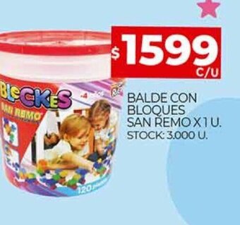 Supermercados DIA Balde Con Bloques San Remo oferta
