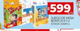 Supermercados DIA Juego de Mesa Bontus oferta