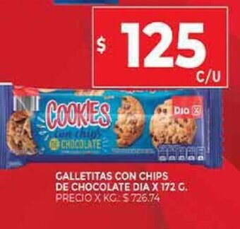 Supermercados DIA Galletitas Con Chips de Chocolate Dia oferta