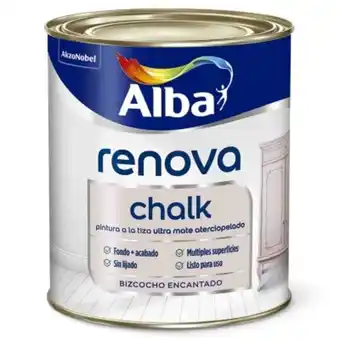 Pinturerías Rex Chalk paint pintura a la tiza bizcocho encantado 1lts alba oferta