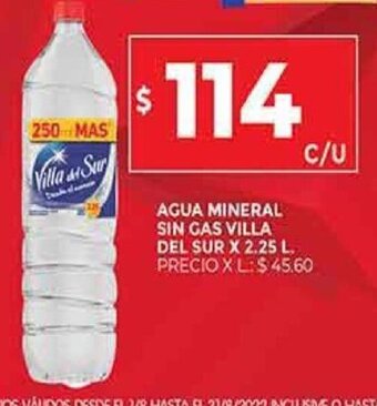 Supermercados DIA Agua Mineral Sin Gas Villa Del Sur oferta
