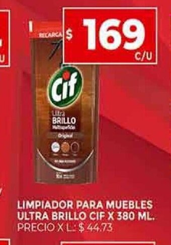 Supermercados DIA Limpiador Para Muebles Ultra Brillo Cif oferta
