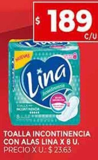 Supermercados DIA Toalla Incontinencia Con Alas Lina oferta