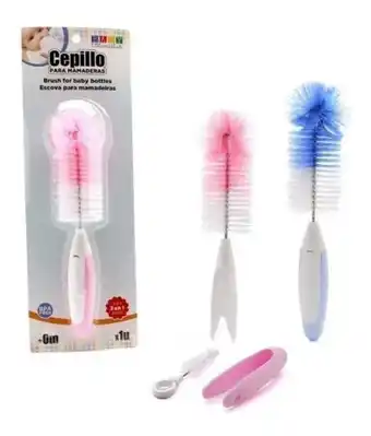 Creciendo Cepillo limpia mamadera tetina + pinza 3 en1 baby innovation oferta