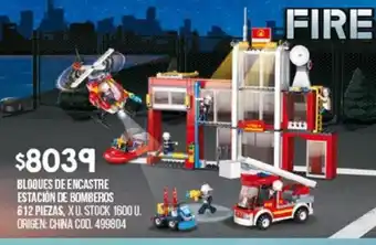 Coto Bloques de Encastre Estación de Bomberos 612 Piezas oferta