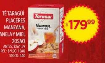 Supermercados Todo Té taragüí placeres manzana canela y miel oferta