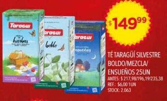 Supermercados Todo Té taragüí silvestre boldo mezcla ensueños oferta