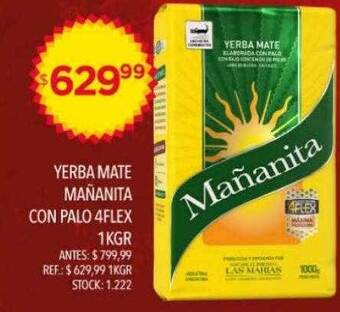 Supermercados Todo Yerba mate mañanita con palo 4flex oferta
