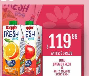 Supermercados Todo Jugo baggio fresh oferta