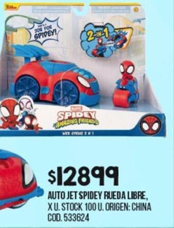 Coto Auto Jet Spidey Rueda Libre oferta