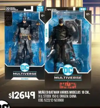 Coto Muñeco Batman varios Modelos 18cm oferta