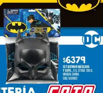 Coto Set Batman máscara y Capa oferta