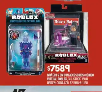 Coto Muñeco 9cm Con Accesorios/Código Virtual Roblox oferta