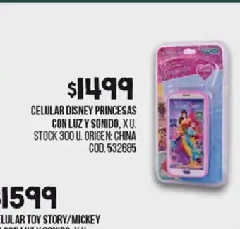 Coto Celular Disney Princesas Con luz Y Sonido oferta