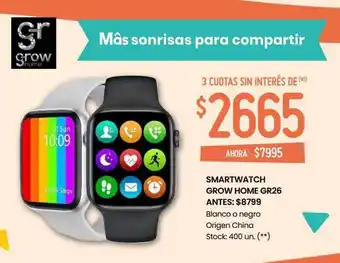 Walmart Smartwatch grow home gr26 oferta