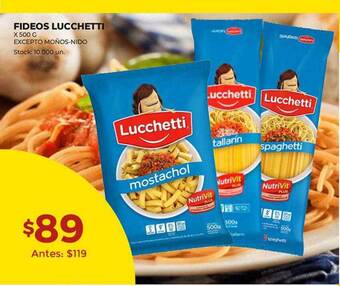 Super MAMI Fideos lucchetti oferta