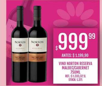 Supermercados Todo Vino norton reserva malbec cabernet oferta