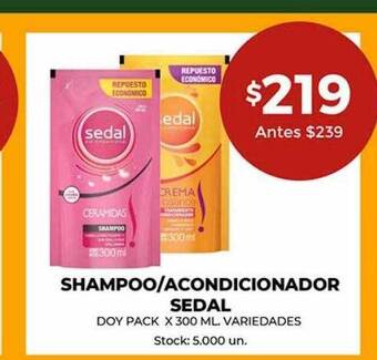 Shampoo acondicionador sedal