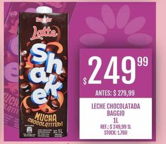 Supermercados Todo Leche chocolatada baggio oferta