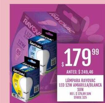 Supermercados Todo Lámpara rayovac led 12w amarilla blanca oferta