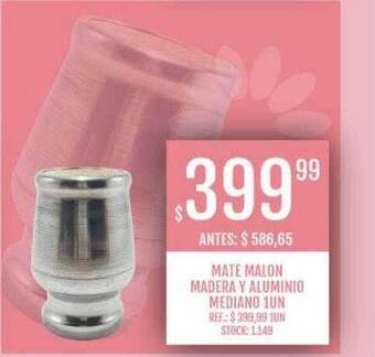 Supermercados Todo Mate malon madera y aluminio mediano oferta