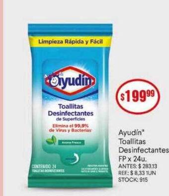 Supermercados Todo Ayudin toallitas desinfectantes oferta