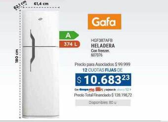 Cooperativa Obrera Heladera gafa oferta
