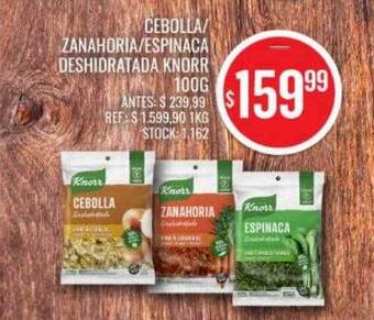 Supermercados Todo Cebolla zanahoria espinaca deshidratada knorr oferta
