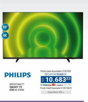 Cooperativa Obrera Philips smart tv oferta