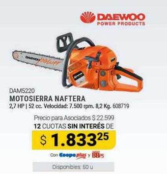 Cooperativa Obrera Motosierra naftera daewoo oferta