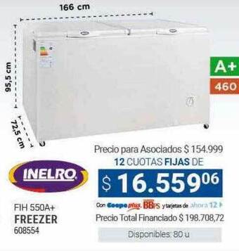 Cooperativa Obrera Fih 550a+ freezer inelro oferta
