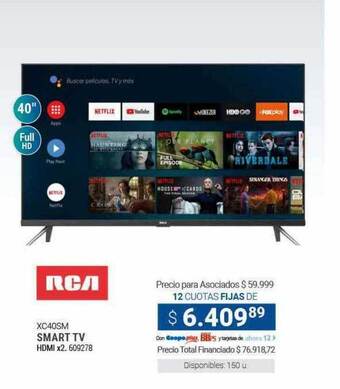 Cooperativa Obrera Rca smart tv oferta