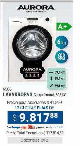 Cooperativa Obrera Lavarropas aurora oferta