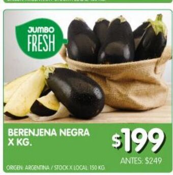 Jumbo Berenjena negra x kg oferta