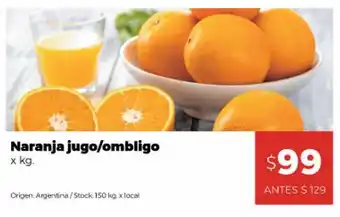 Disco Naranjas para jugo/ombligo x kg oferta