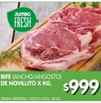 Jumbo Bife (ancho/angosto) de novillito kg oferta