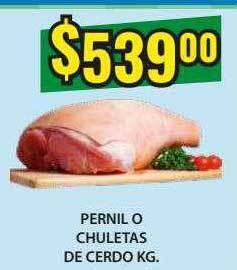 Supermercados Damesco Pernil o chuletas de cerdo oferta