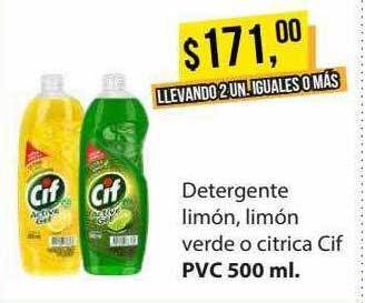 Supermercados Damesco Detergente limón limón verde o citrica cif oferta