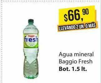 Supermercados Damesco Agua mineral baggio fresh oferta