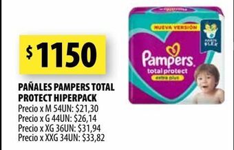 Punto Mayorista Pañales pampers total protect hiperpack oferta